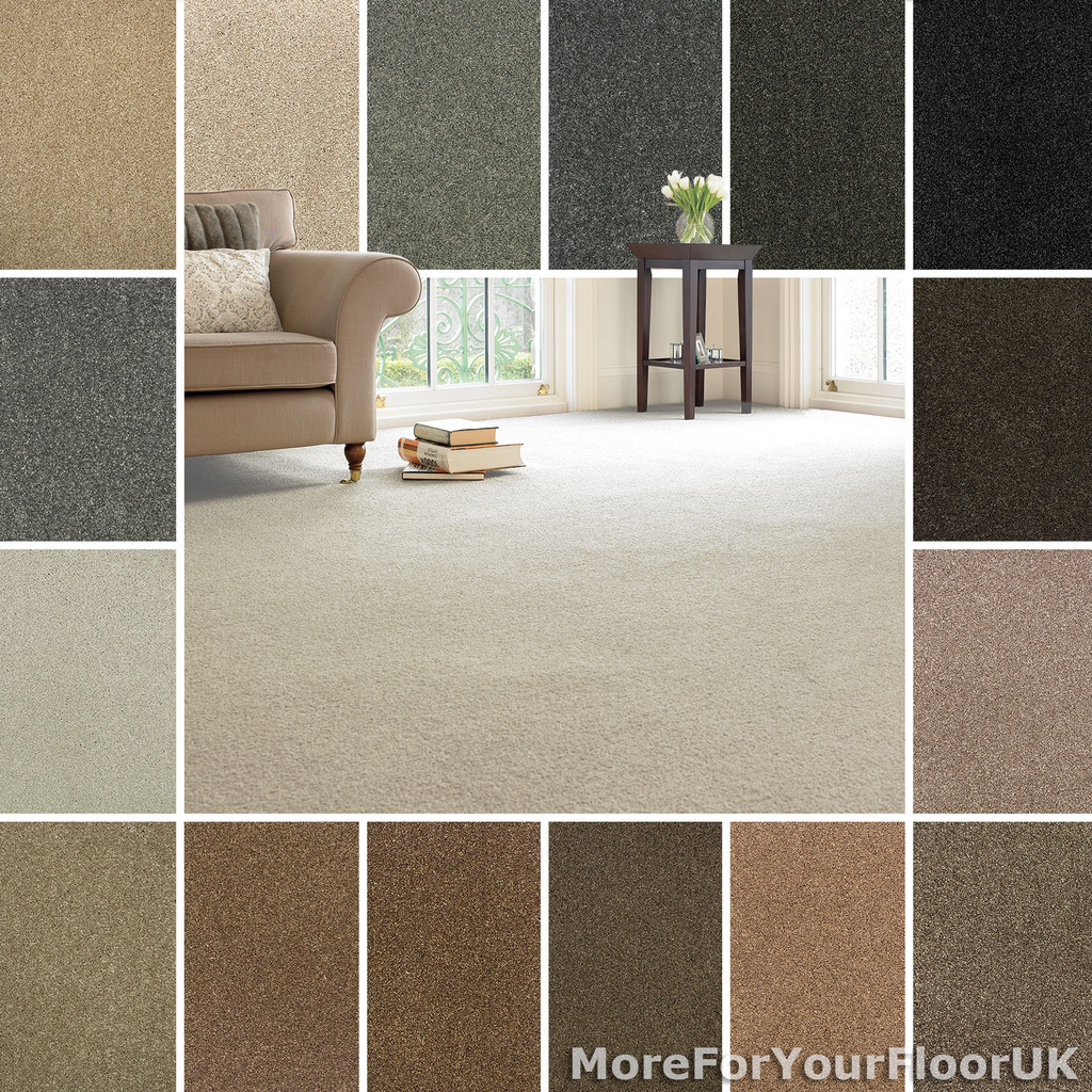 Premium Carpet Twist Pile Hessian Action Back 5m Wide Cheap Carpet eBay
