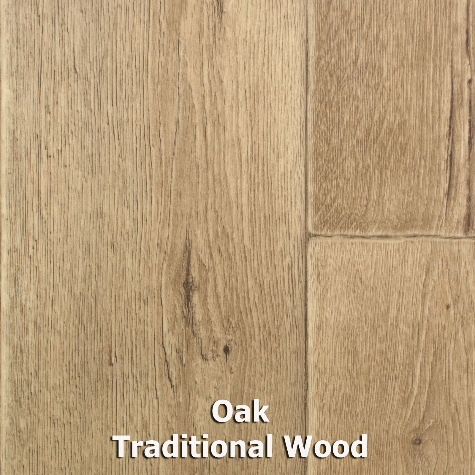 Oak Traditional Wood Plank Style Vinyl Flooring 2m 3m 4m Wide x Any
